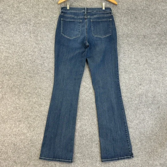 NYDJ Barbara Bootcut Jeans Womens 8 Blue Denim Medium Wash Lift & Tuck Stretch - Picture 4 of 13